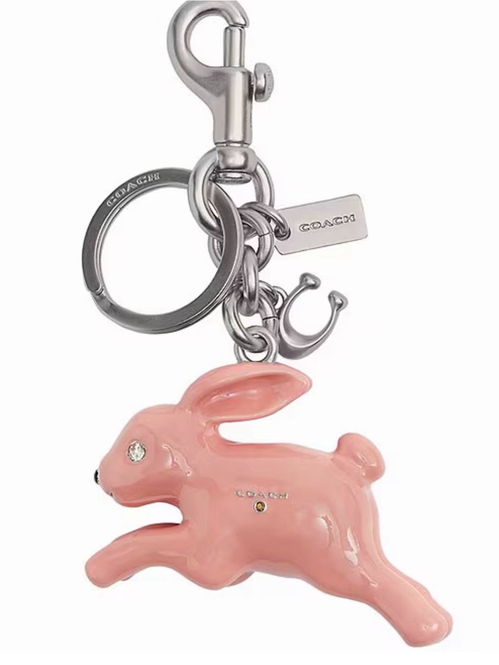 NEW Coach bunny charm and dustbag